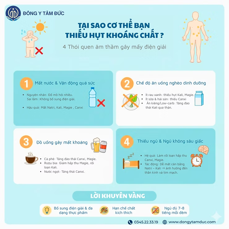 Ion điện giải – Sự phối hợp nhịp nhàng giúp cơ bắp hoạt động