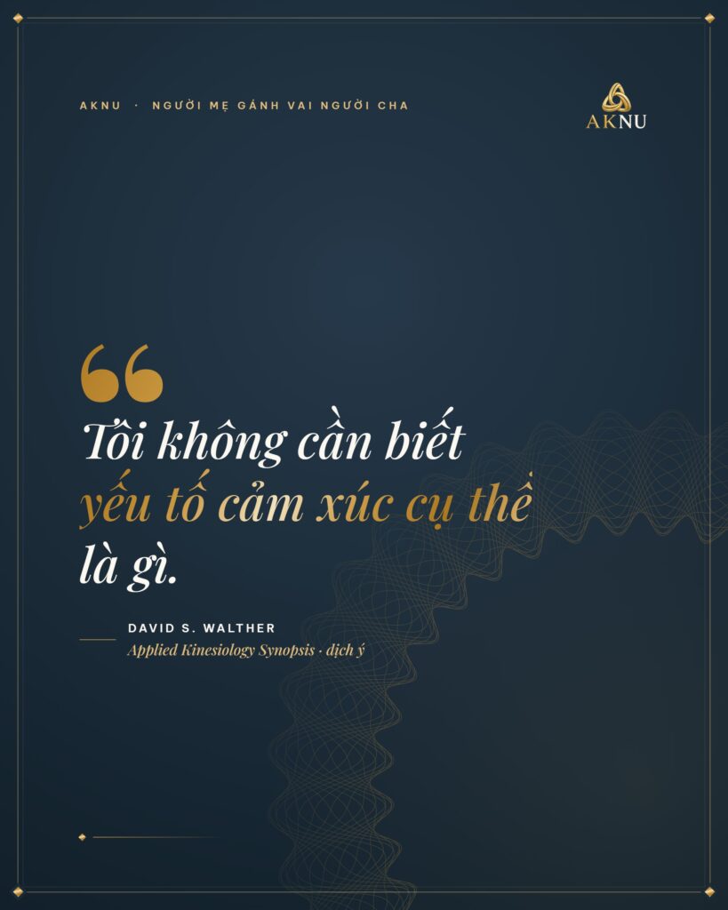Trích Walther: không cần biết yếu tố cảm xúc cụ thể là gì - AKNU
